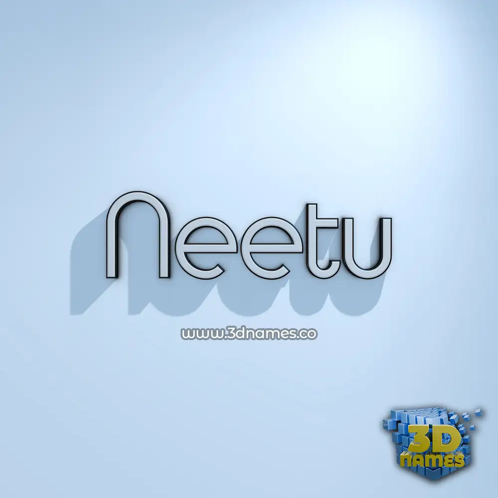 neetu in White Logo Cold style - 3D name wallpaper