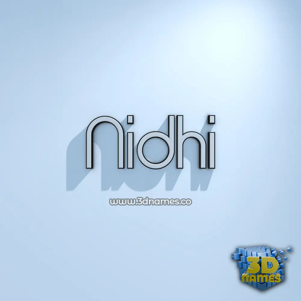 nidhi in White Logo Cold style - 3D name wallpaper