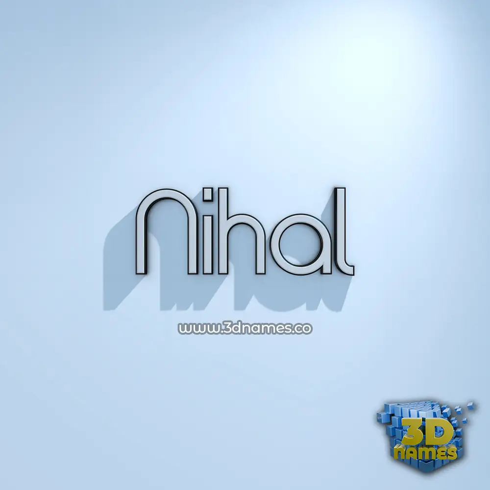 nihal in White Logo Cold style - 3D name wallpaper