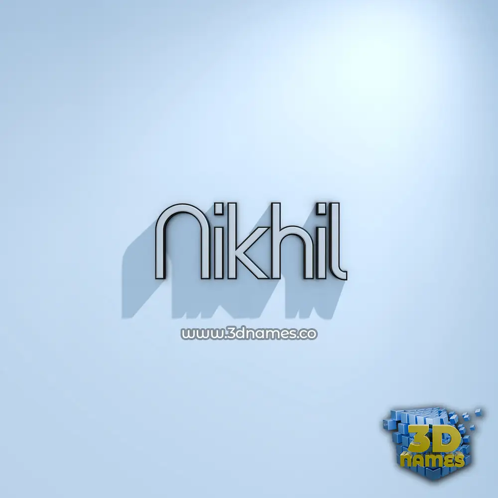 nikhil in White Logo Cold style - 3D name wallpaper