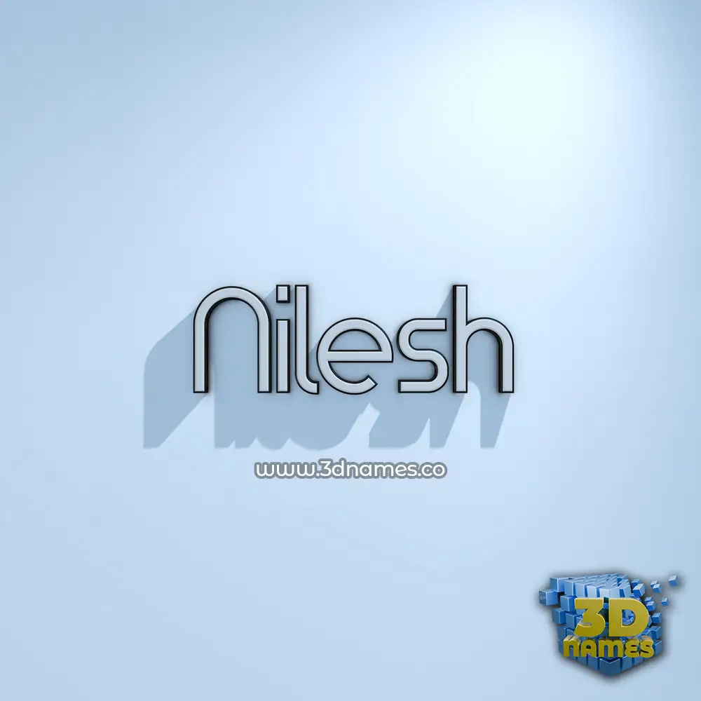 nilesh in White Logo Cold style - 3D name wallpaper