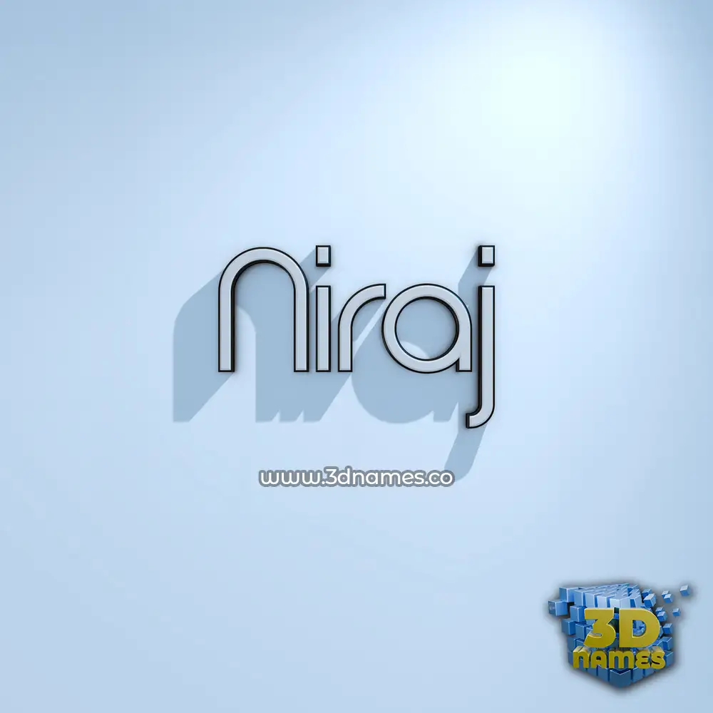 niraj in White Logo Cold style - 3D name wallpaper