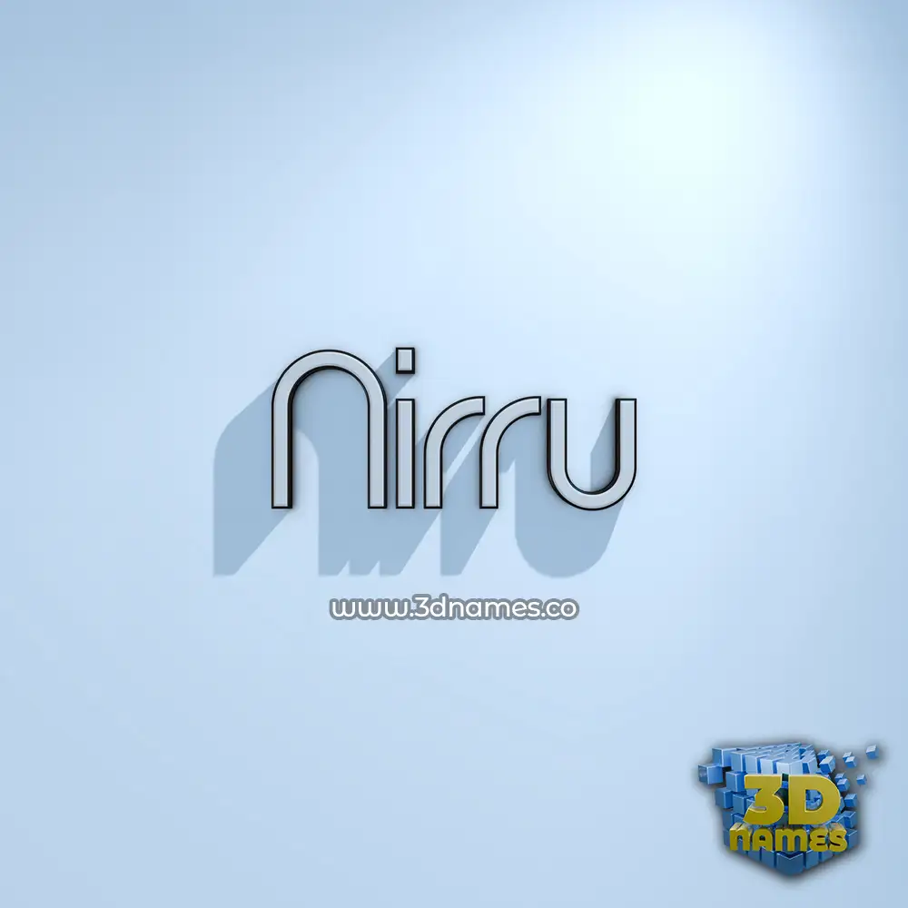 nirru in White Logo Cold style - 3D name wallpaper