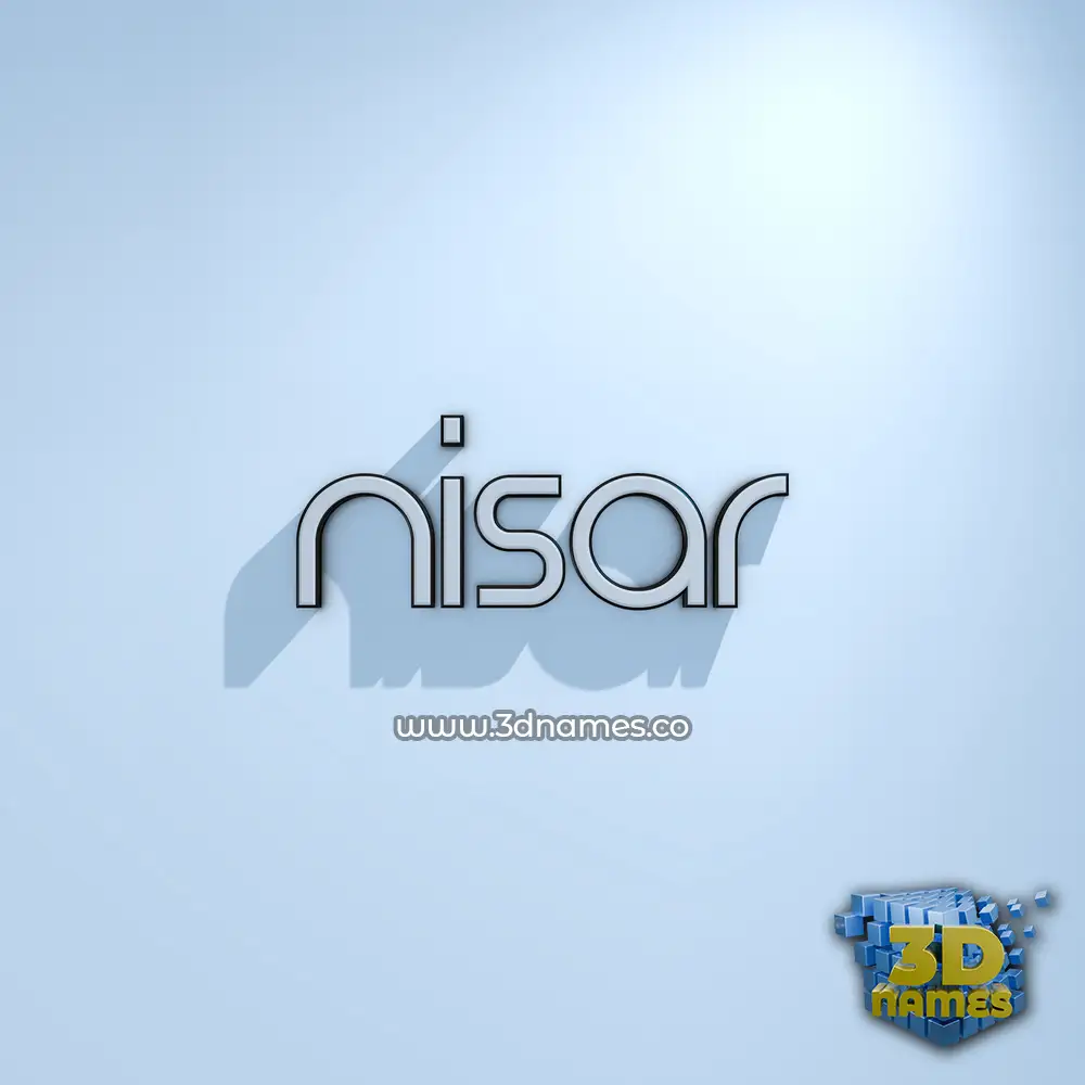nisar in White Logo Cold style - 3D name wallpaper