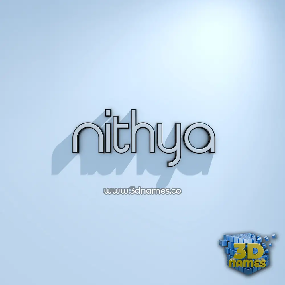 nithya in White Logo Cold style - 3D name wallpaper