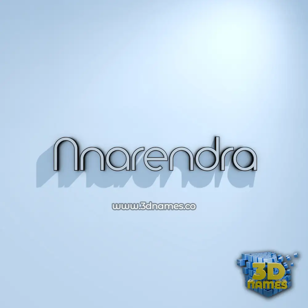 nnarendra in White Logo Cold style - 3D name wallpaper