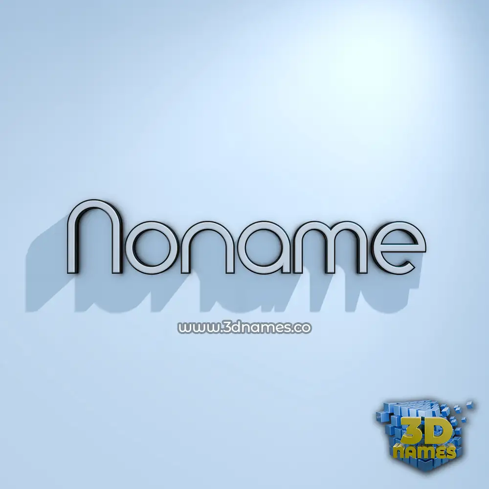 noname in White Logo Cold style - 3D name wallpaper