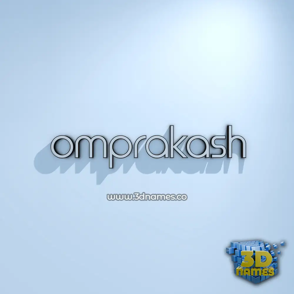 omprakash in White Logo Cold style - 3D name wallpaper