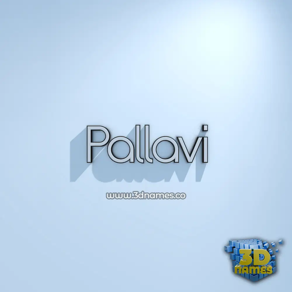 pallavi in White Logo Cold style - 3D name wallpaper