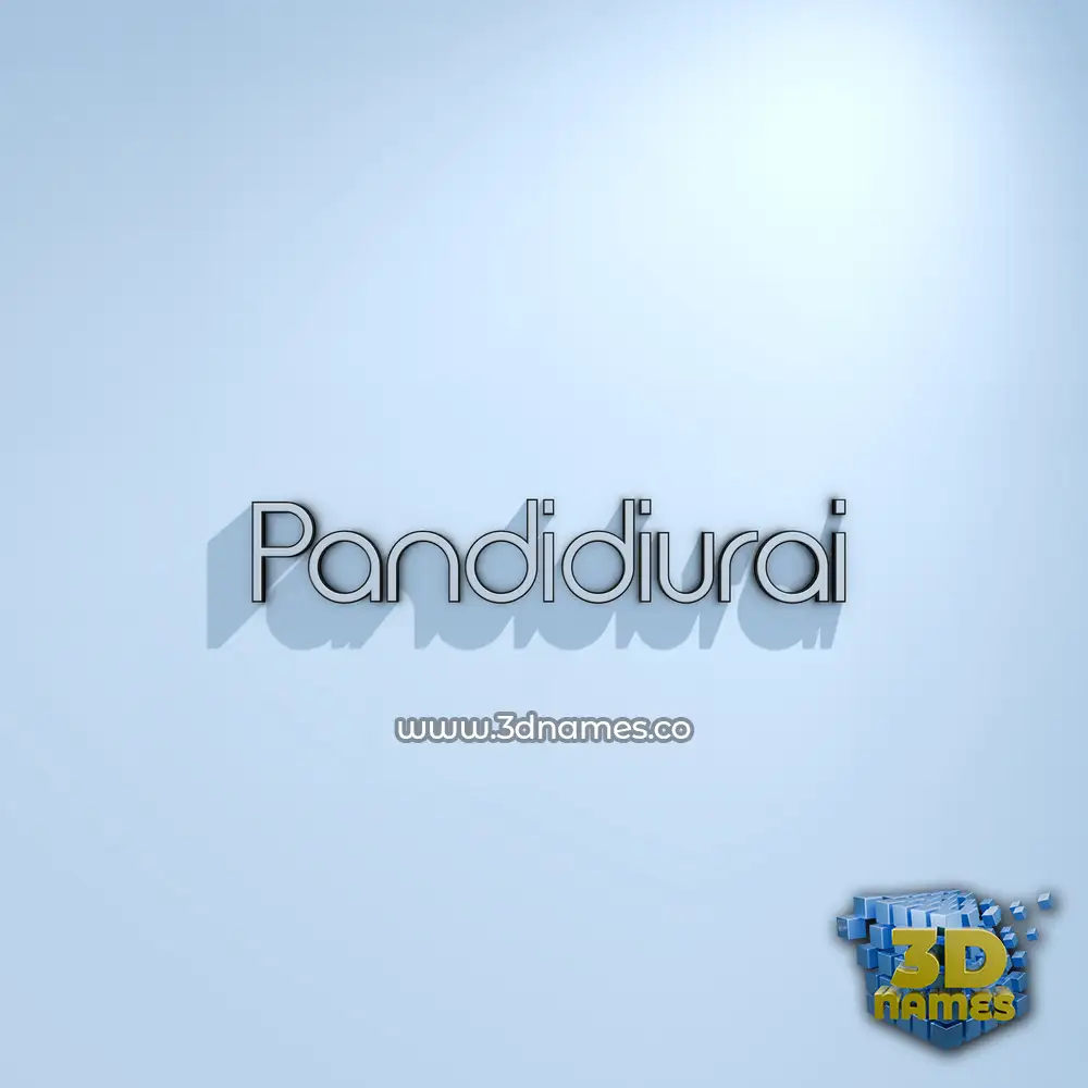 pandidiurai in White Logo Cold style - 3D name wallpaper