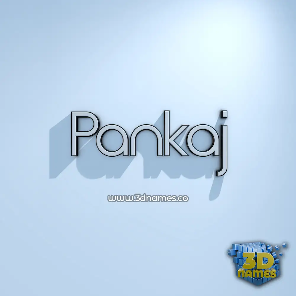 pankaj in White Logo Cold style - 3D name wallpaper