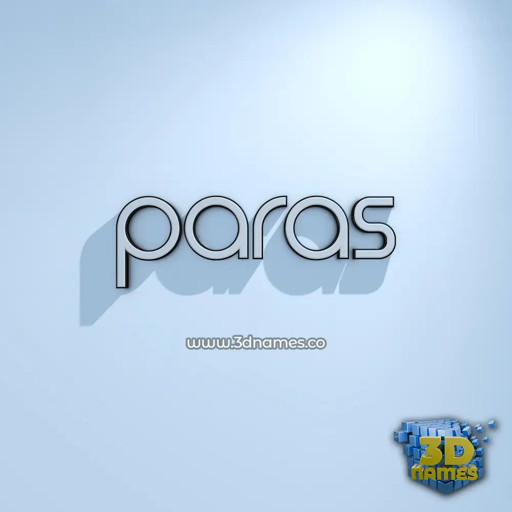 paras in White Logo Cold style - 3D name wallpaper