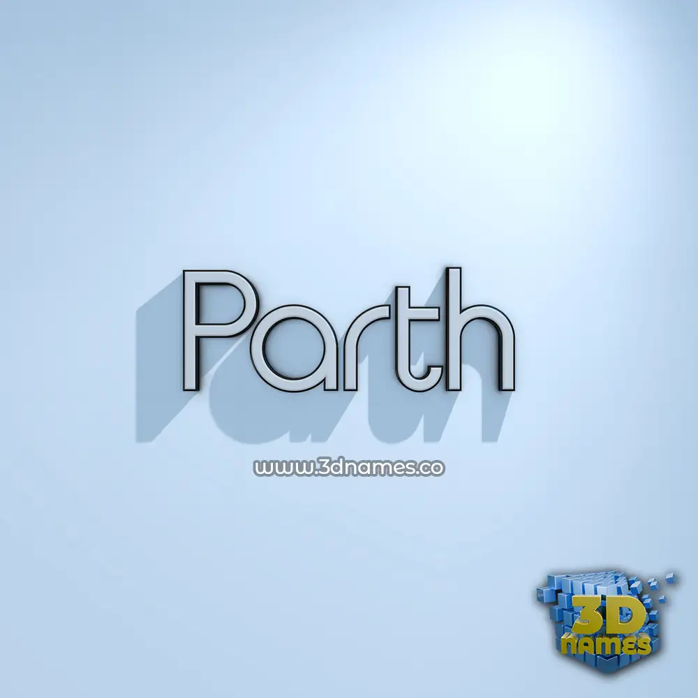 parth in White Logo Cold style - 3D name wallpaper
