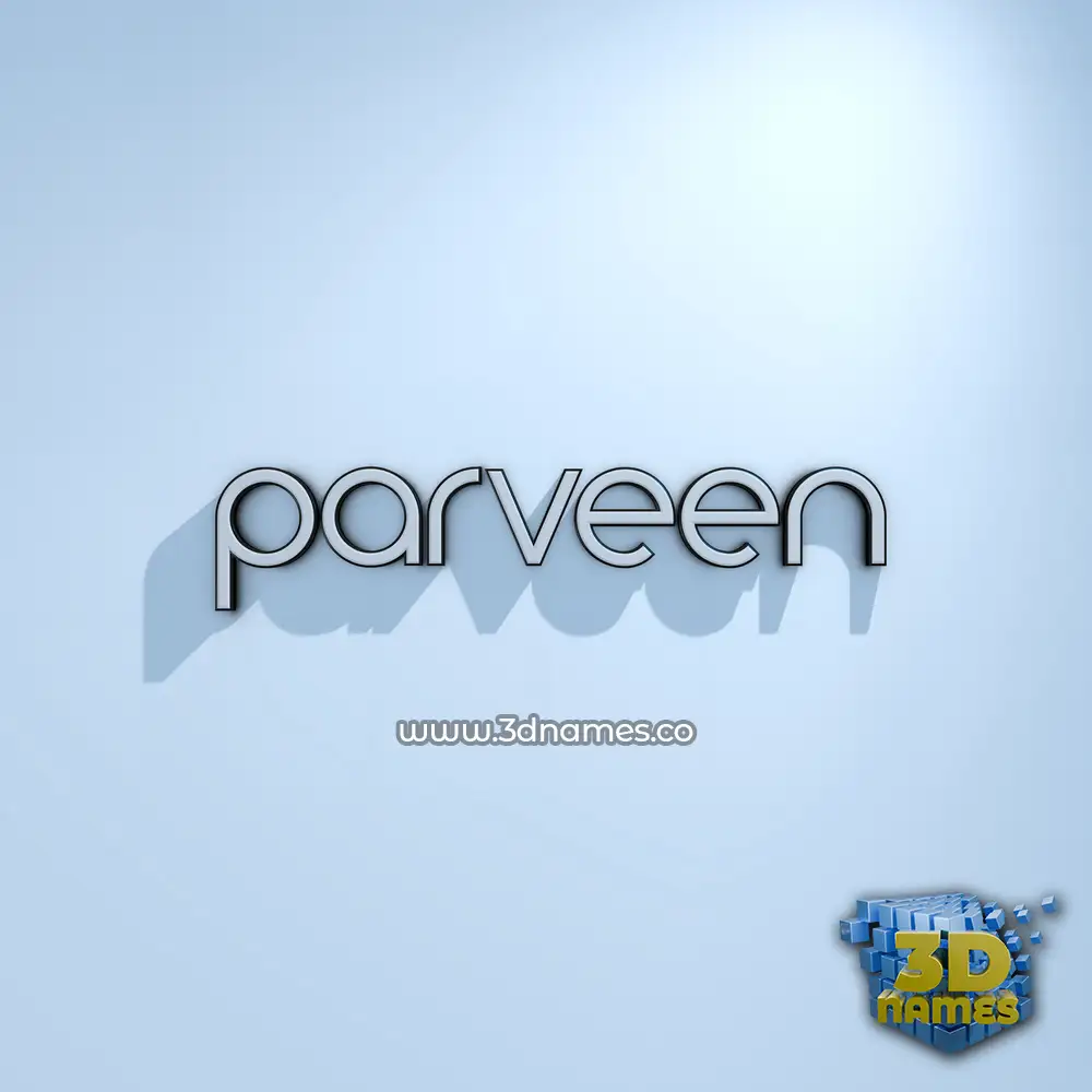 parveen in White Logo Cold style - 3D name wallpaper