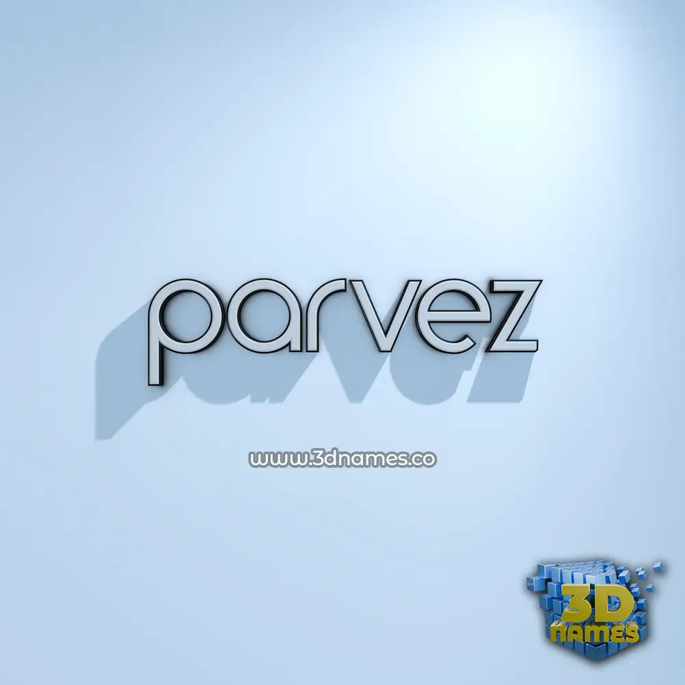 parvez in White Logo Cold style - 3D name wallpaper