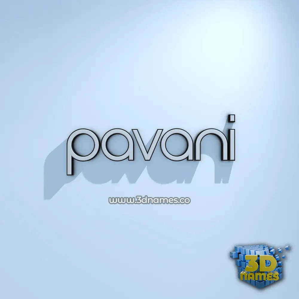 pavani in White Logo Cold style - 3D name wallpaper