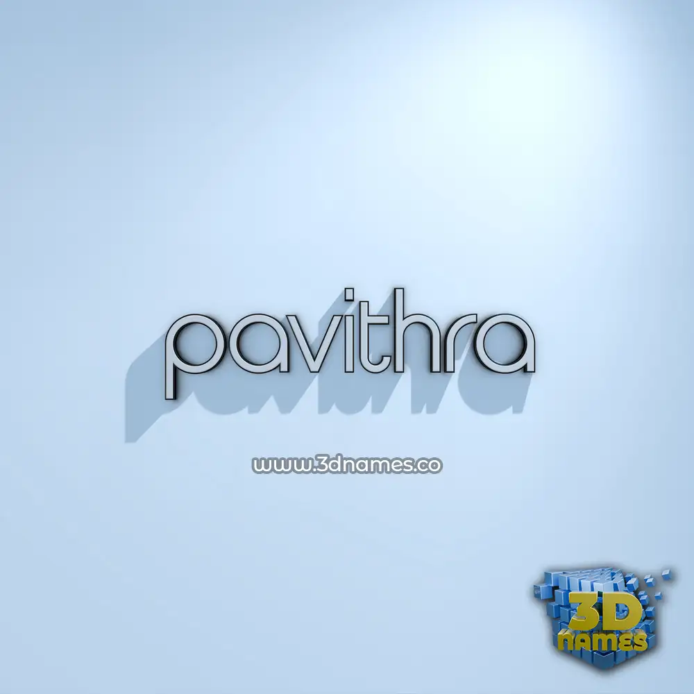 pavithra in White Logo Cold style - 3D name wallpaper