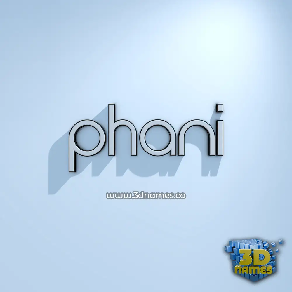 phani in White Logo Cold style - 3D name wallpaper