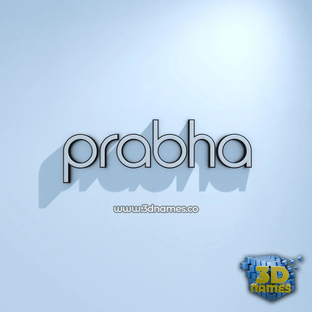 prabha in White Logo Cold style - 3D name wallpaper