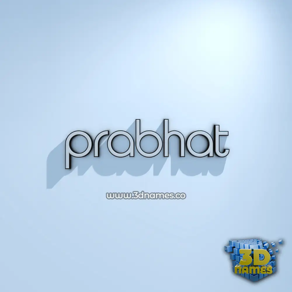 prabhat in White Logo Cold style - 3D name wallpaper