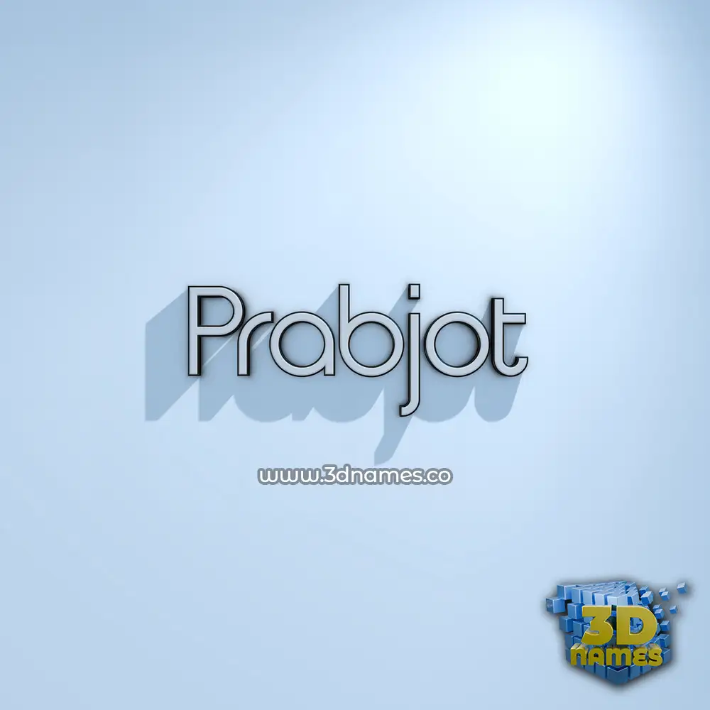 prabjot in White Logo Cold style - 3D name wallpaper
