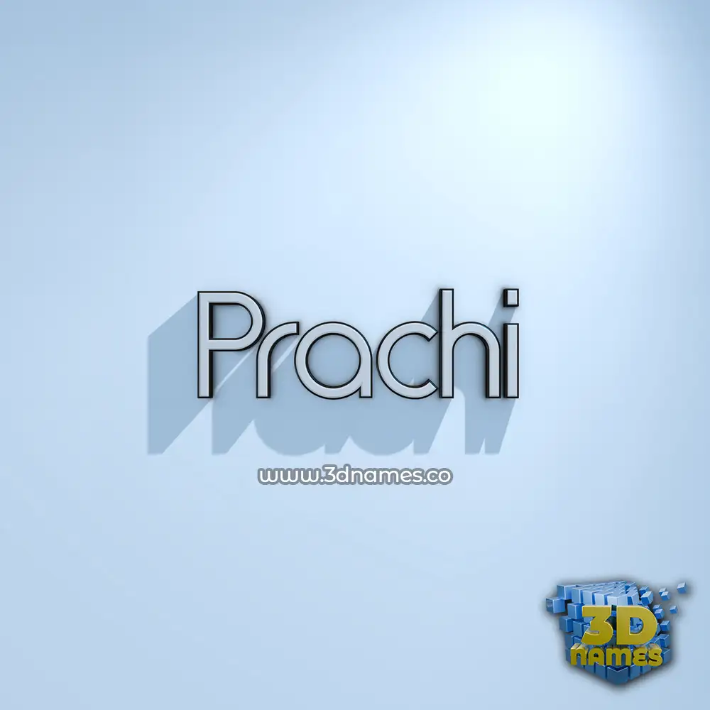 prachi in White Logo Cold style - 3D name wallpaper