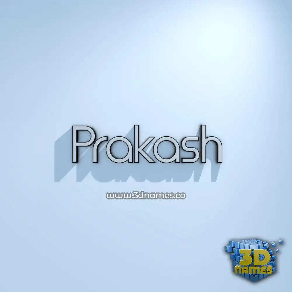 prakash in White Logo Cold style - 3D name wallpaper