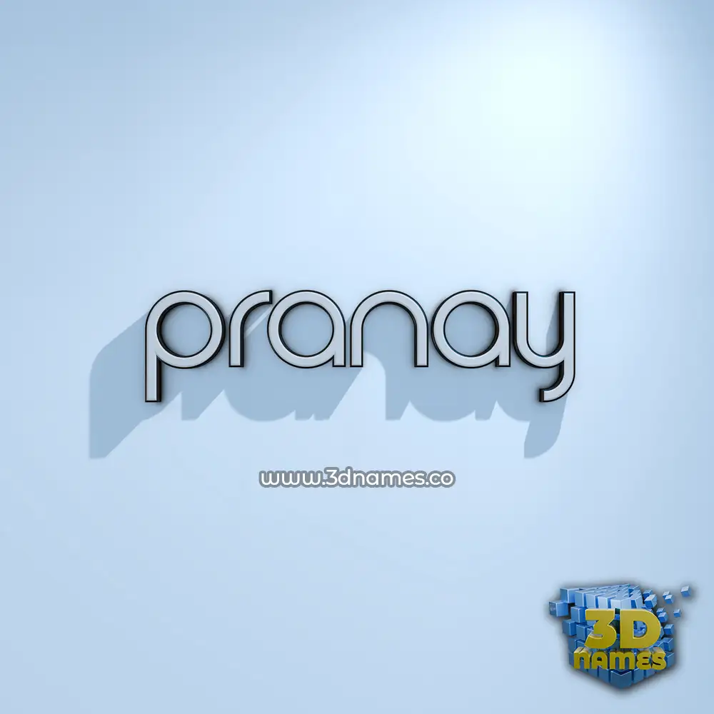 pranay in White Logo Cold style - 3D name wallpaper