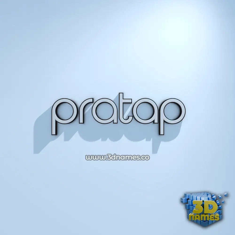 pratap in White Logo Cold style - 3D name wallpaper