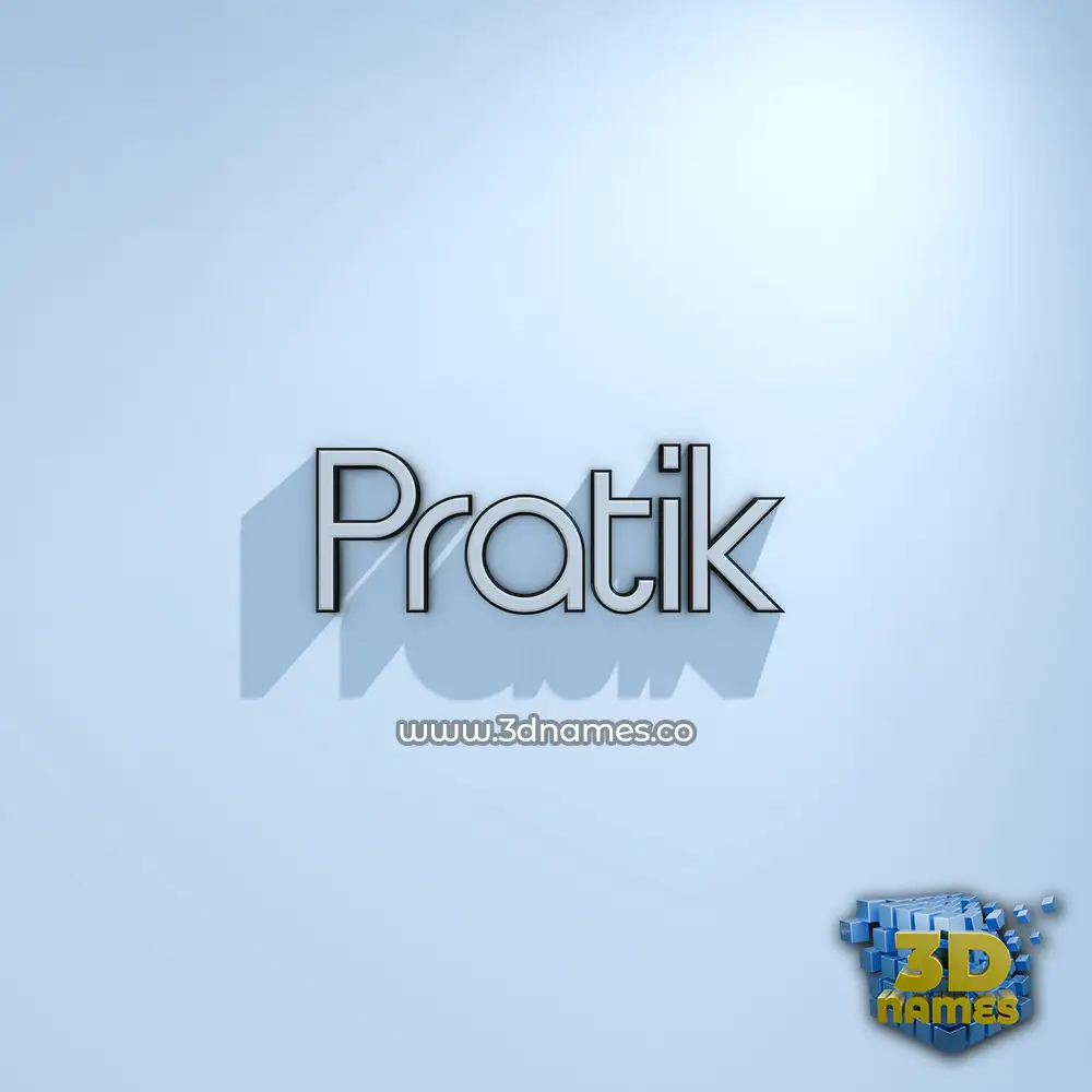 pratik in White Logo Cold style - 3D name wallpaper