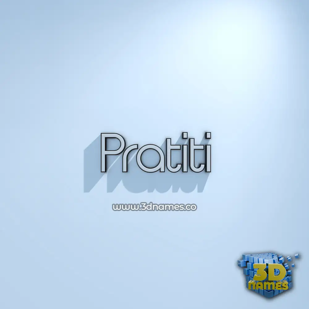 pratiti in White Logo Cold style - 3D name wallpaper