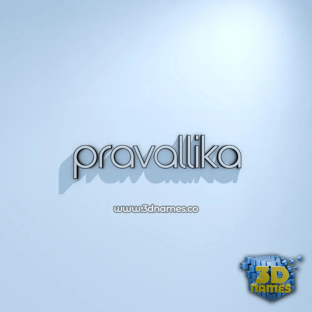 pravallika in White Logo Cold style - 3D name wallpaper