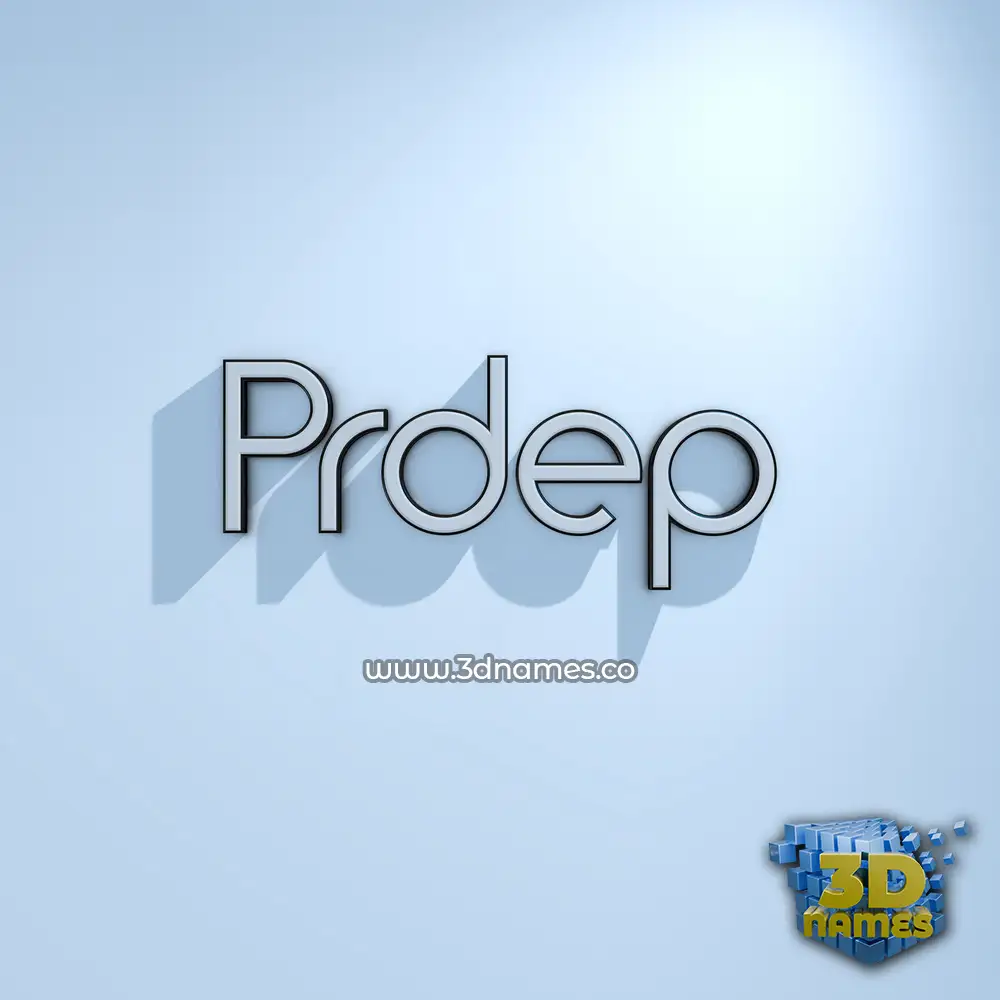 prdep in White Logo Cold style - 3D name wallpaper