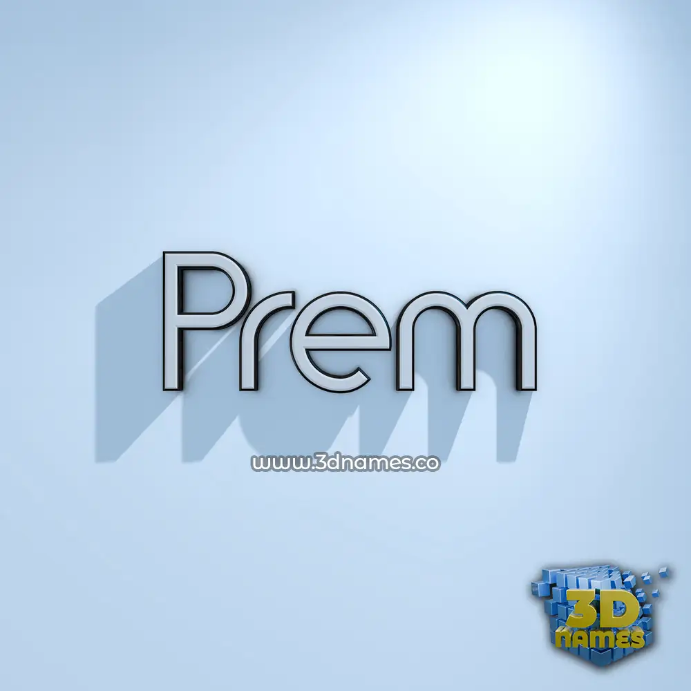 prem in White Logo Cold style - 3D name wallpaper