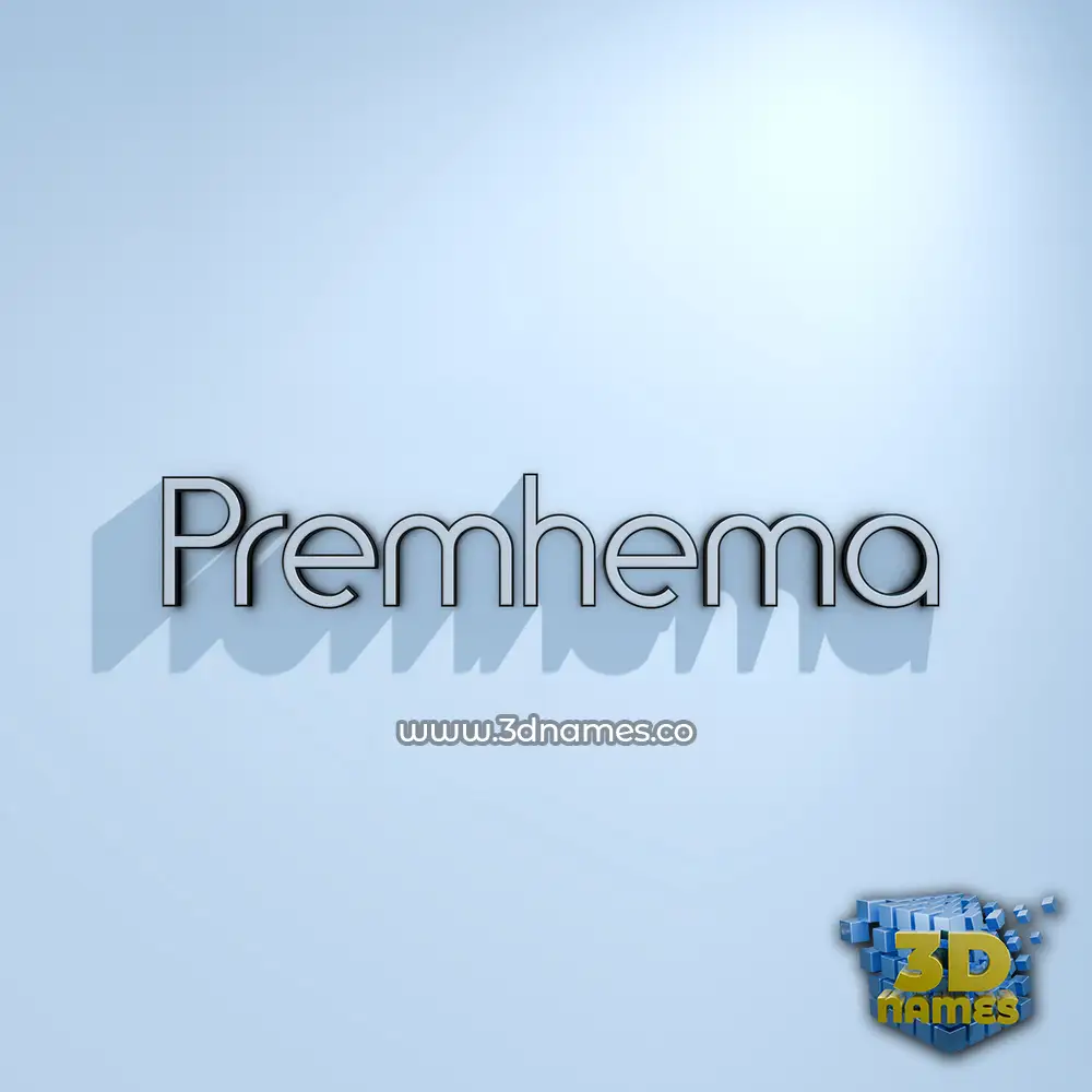 premhema in White Logo Cold style - 3D name wallpaper