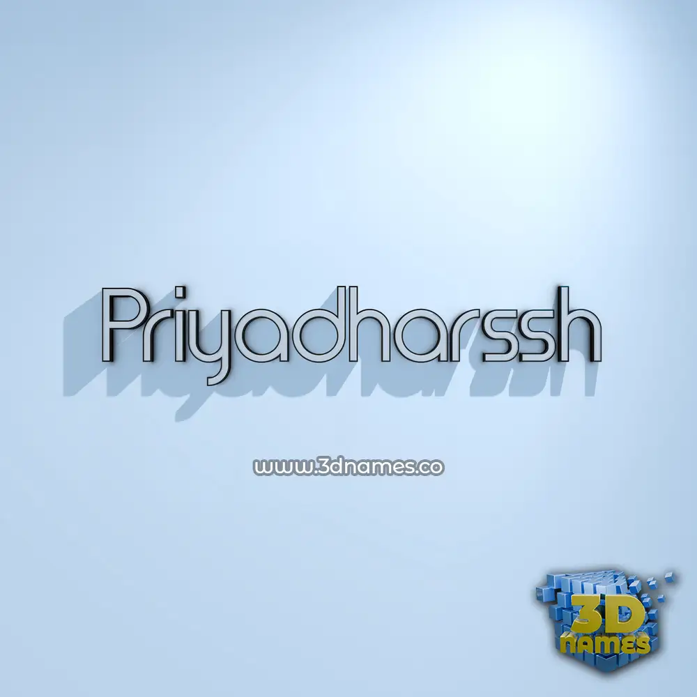 priyadharssh in White Logo Cold style - 3D name wallpaper