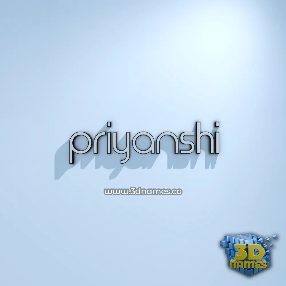 priyanshi in White Logo Cold style - 3D name wallpaper