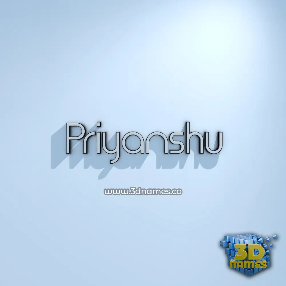 priyanshu in White Logo Cold style - 3D name wallpaper