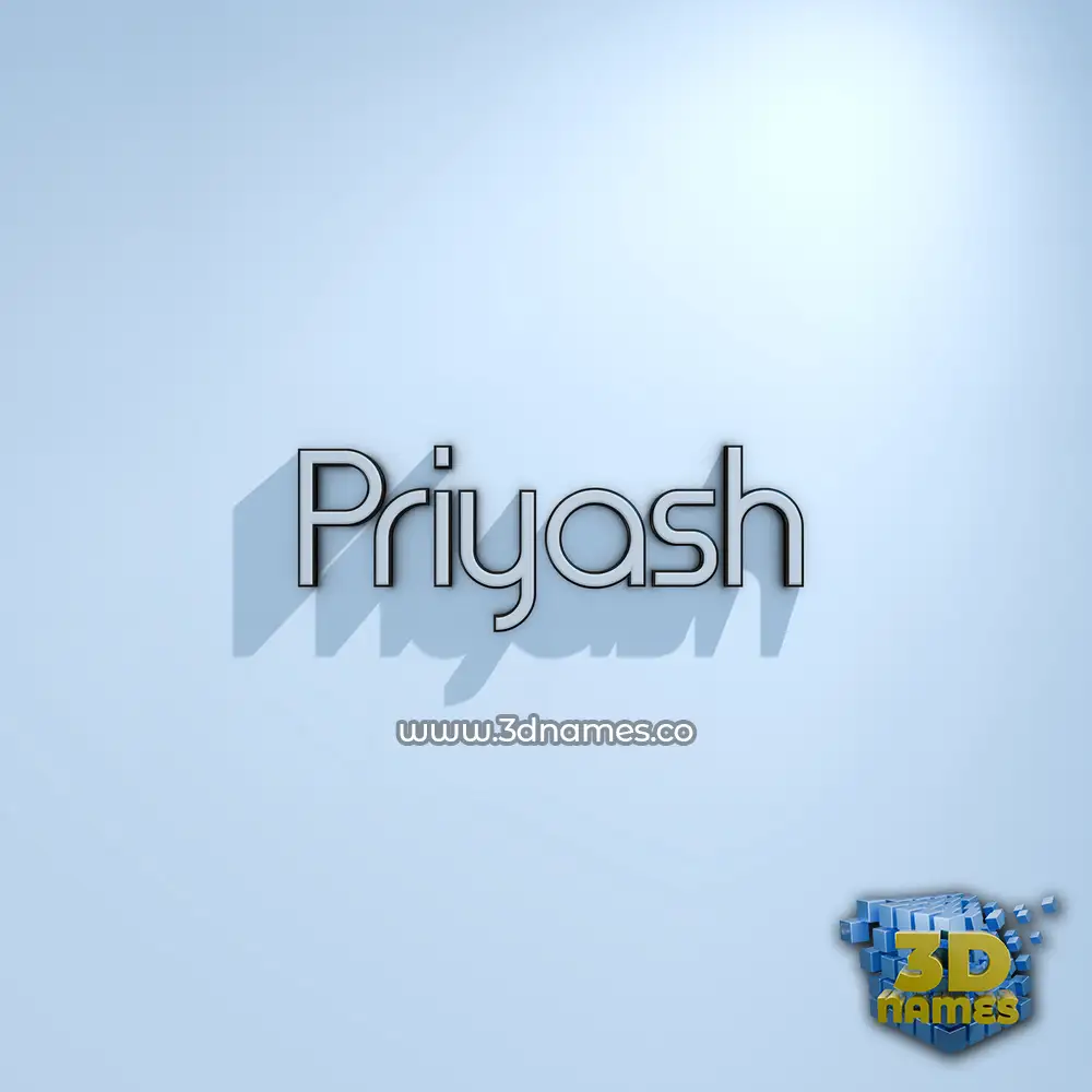 priyash in White Logo Cold style - 3D name wallpaper