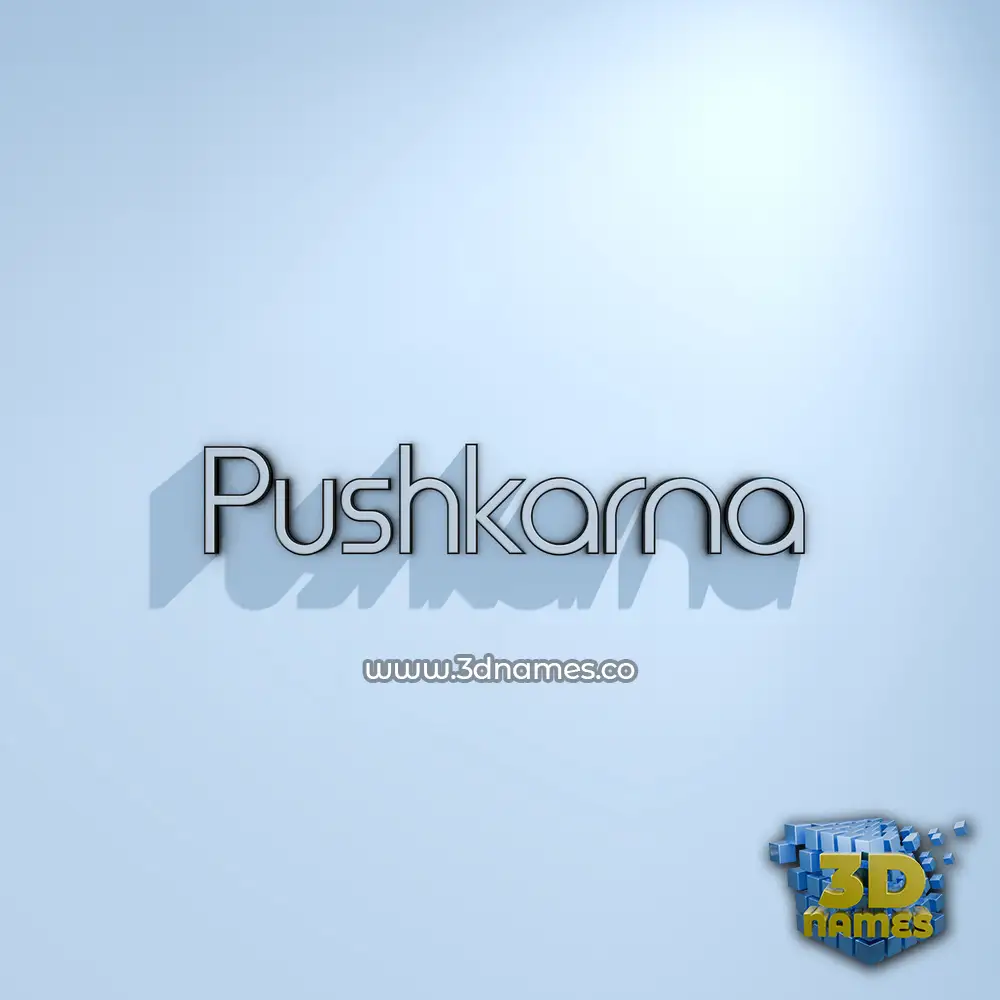 pushkarna in White Logo Cold style - 3D name wallpaper