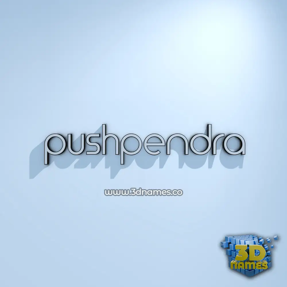 pushpendra in White Logo Cold style - 3D name wallpaper