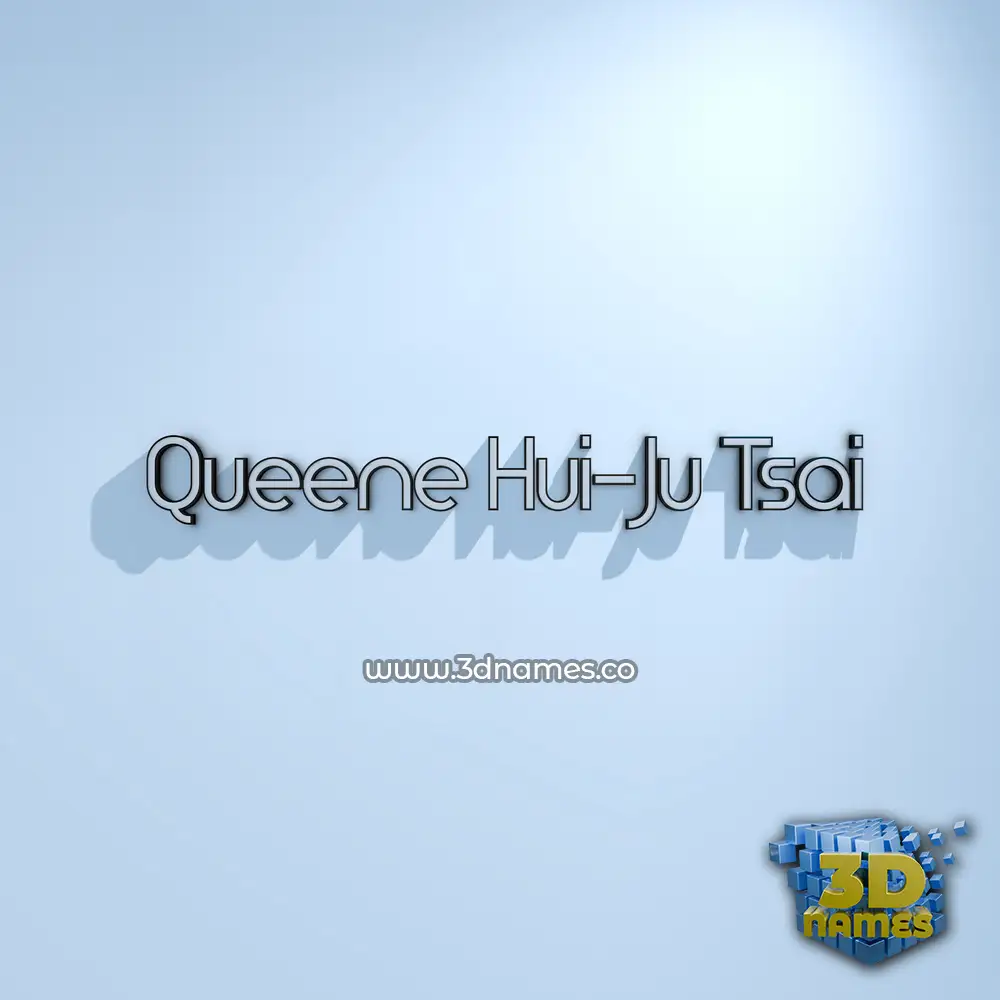 queene hui-ju tsai in White Logo Cold style - 3D name wallpaper