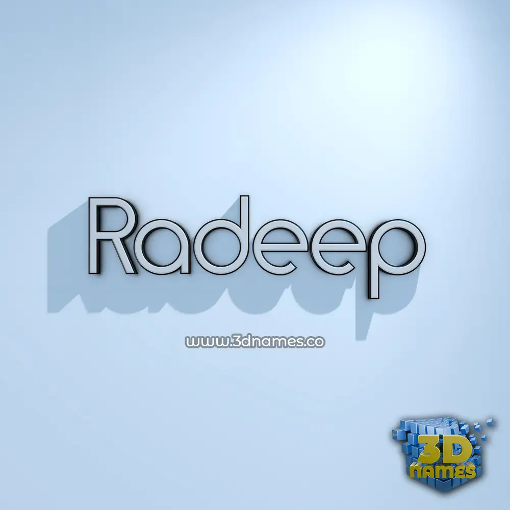 radeep in White Logo Cold style - 3D name wallpaper