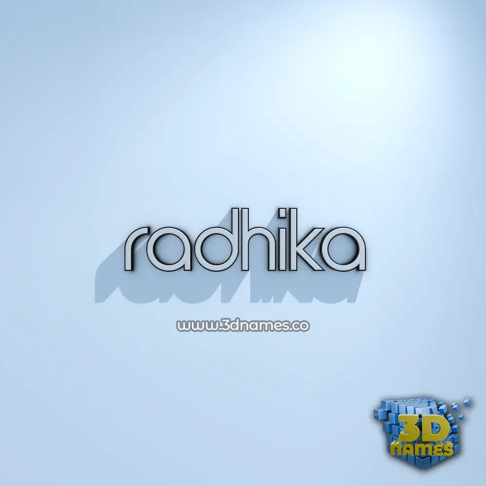 radhika in White Logo Cold style - 3D name wallpaper