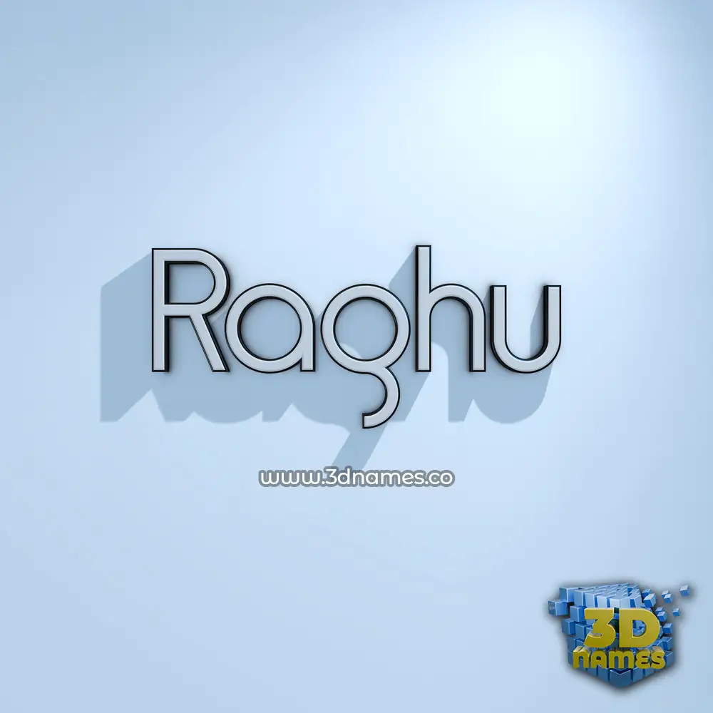 raghu in White Logo Cold style - 3D name wallpaper