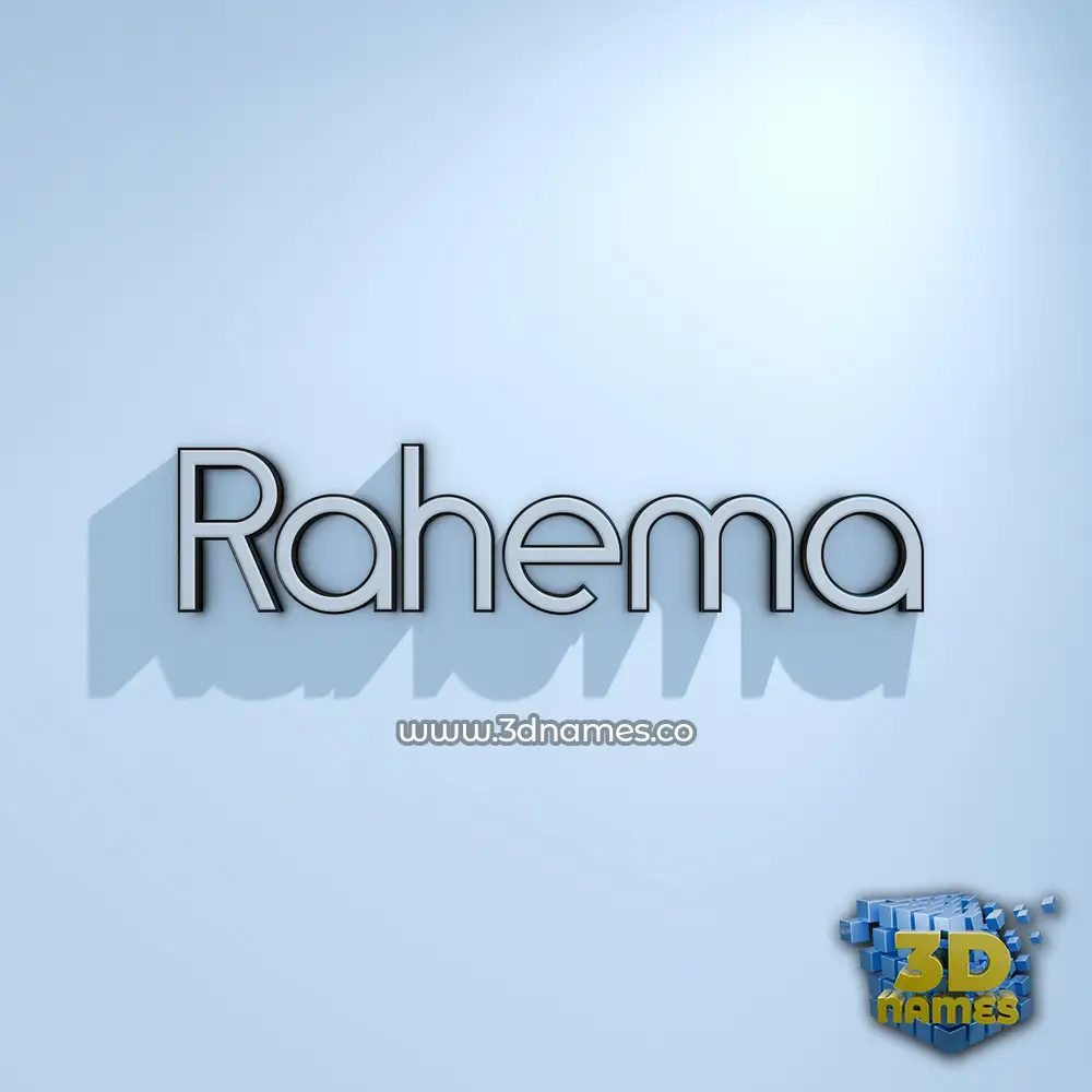 rahema in White Logo Cold style - 3D name wallpaper