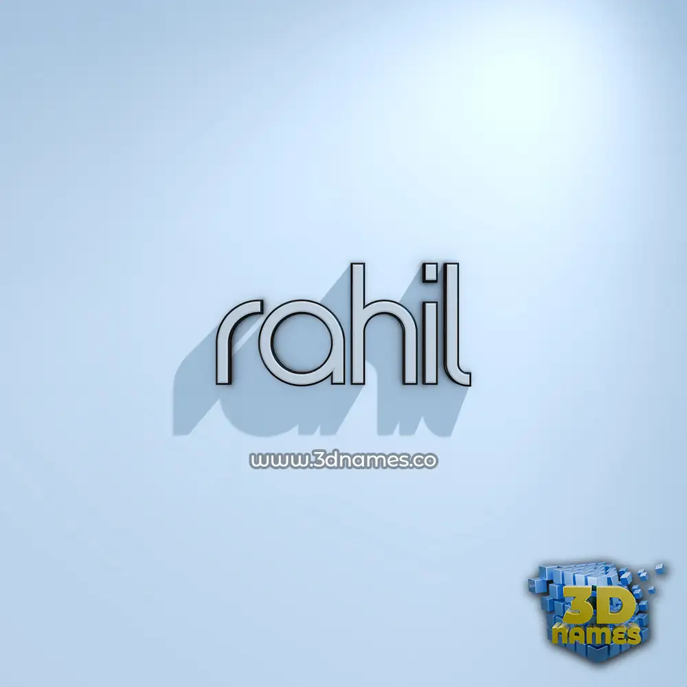 rahil in White Logo Cold style - 3D name wallpaper