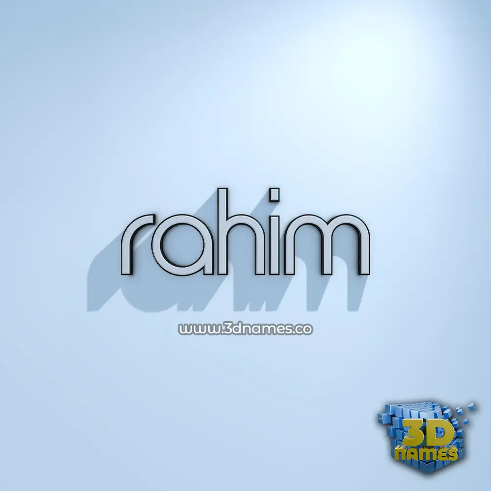 rahim in White Logo Cold style - 3D name wallpaper
