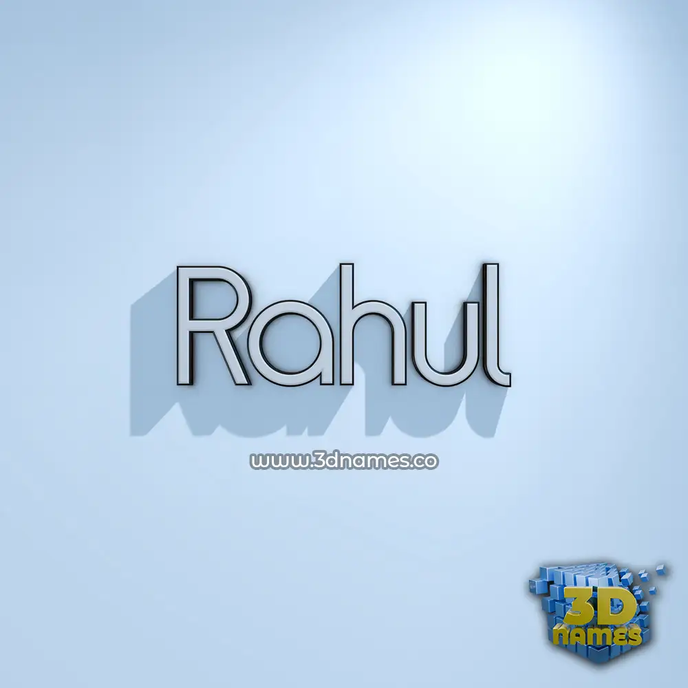 rahul in White Logo Cold style - 3D name wallpaper