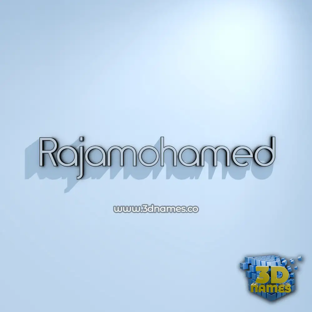 rajamohamed in White Logo Cold style - 3D name wallpaper